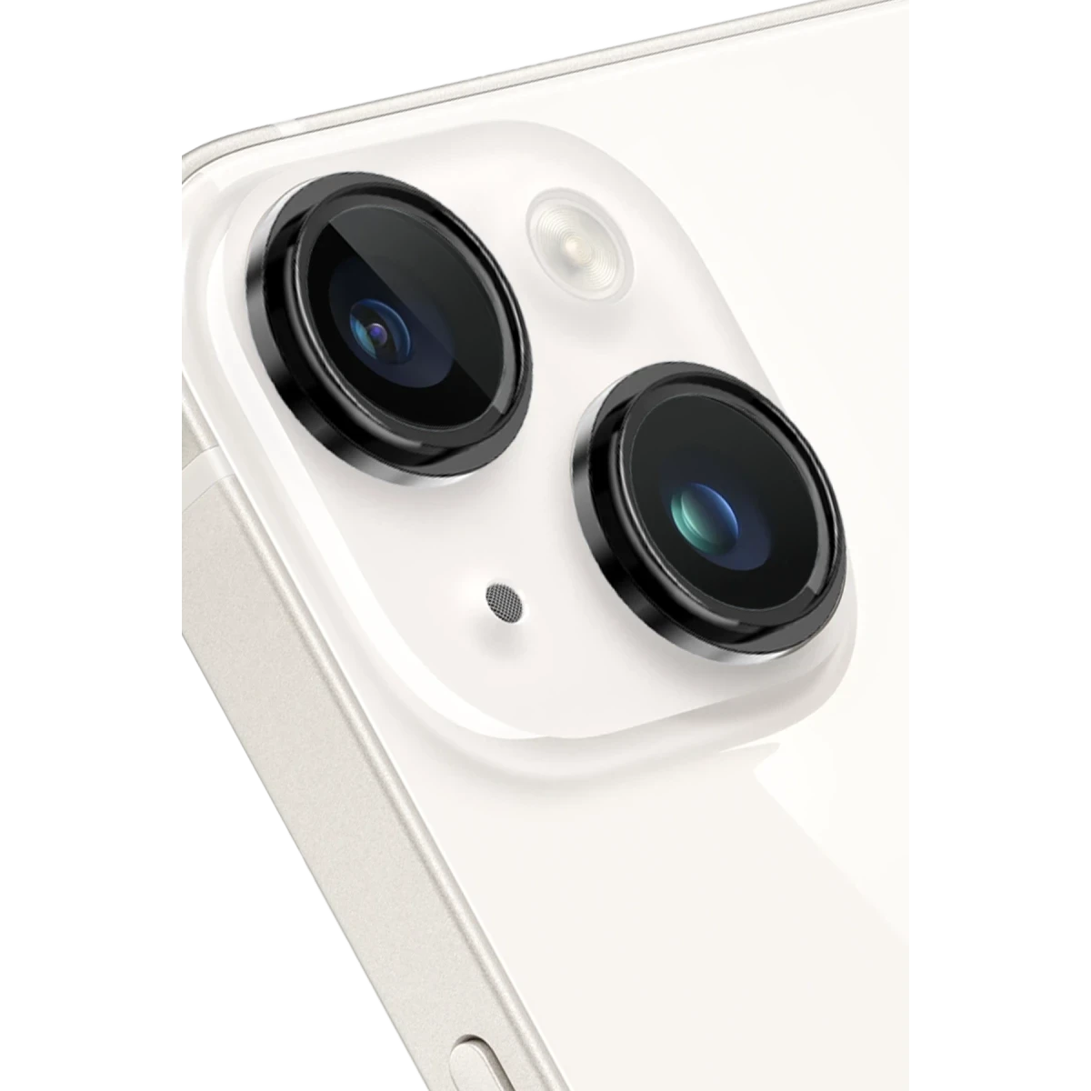 Keephone iPhone 14 Capital Alüminyum AR Kamera Lens Koruyucu - Siyah
