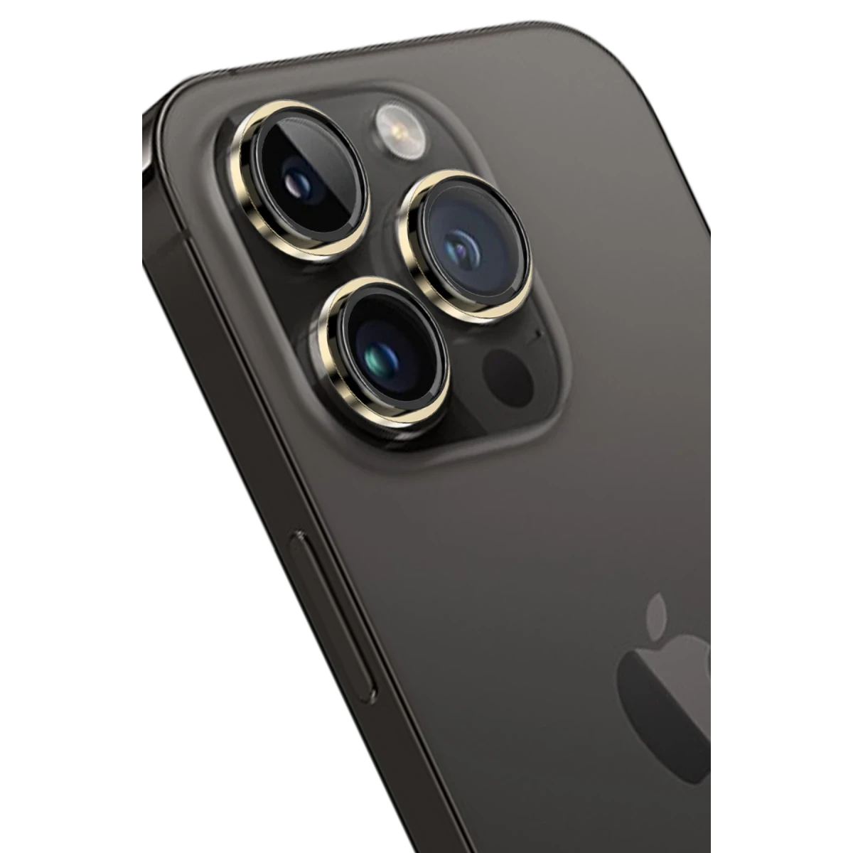 Keephone iPhone 14 Pro Max Capital Alüminyum AR Kamera Lens Koruyucu - Gold