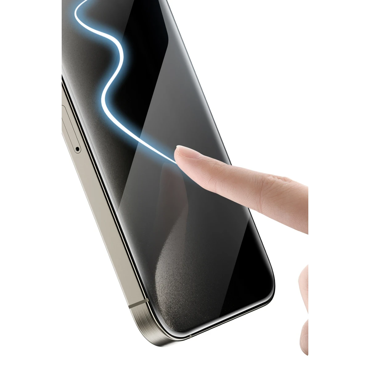 Keephone iPhone 14 Pro Max UltraCurve Privacy 3D Cam Ekran Koruyucu - Siyah