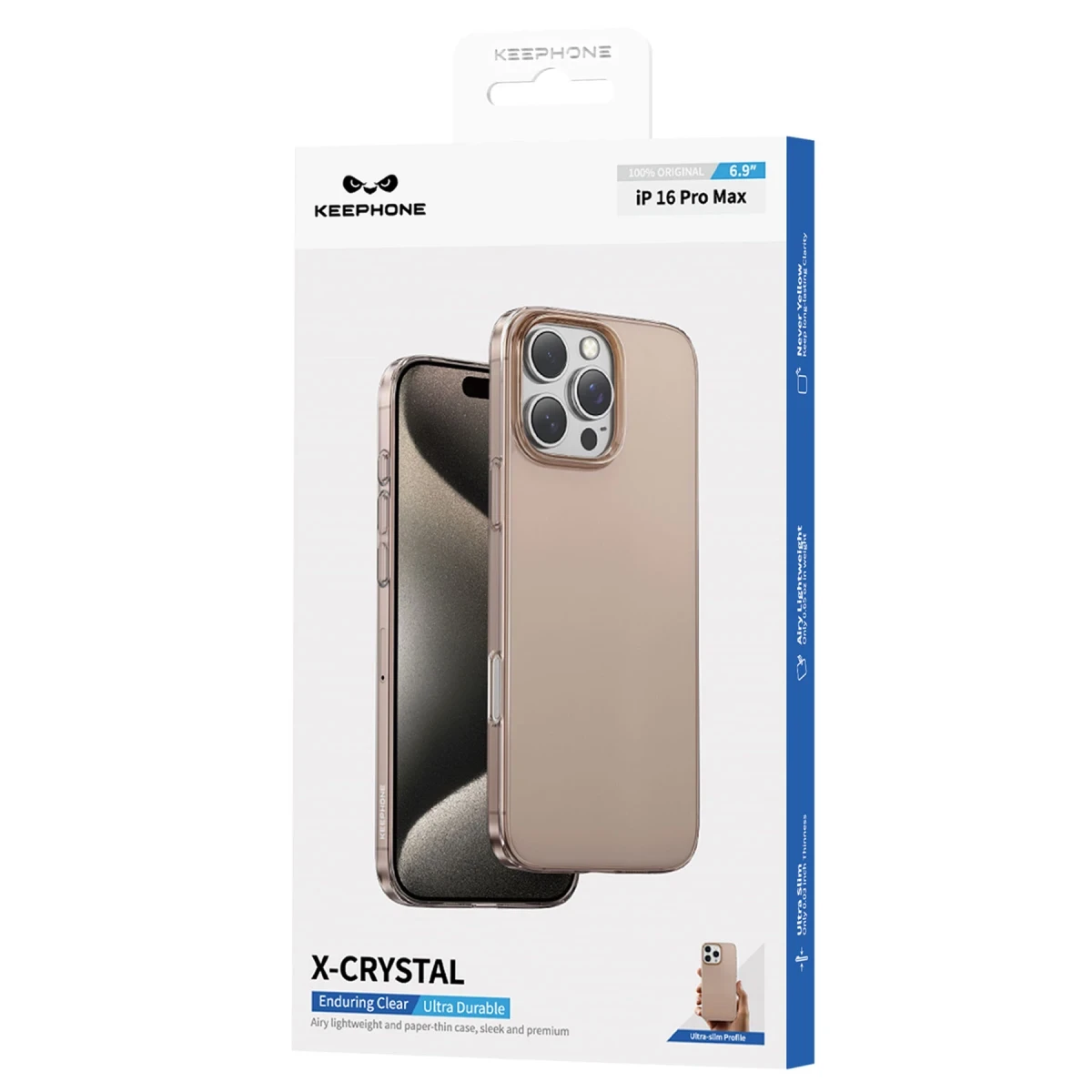 Keephone iPhone 14 Pro Max X-Crystal Slim Kılıf - Şeffaf