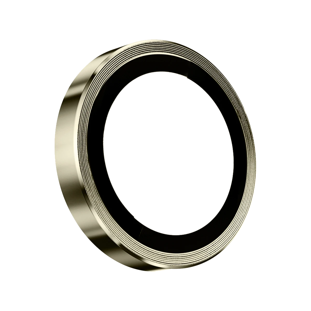 Keephone iPhone 15 3D Spiral Alüminyum AR Kamera Lens Koruyucu - Açık Sarı