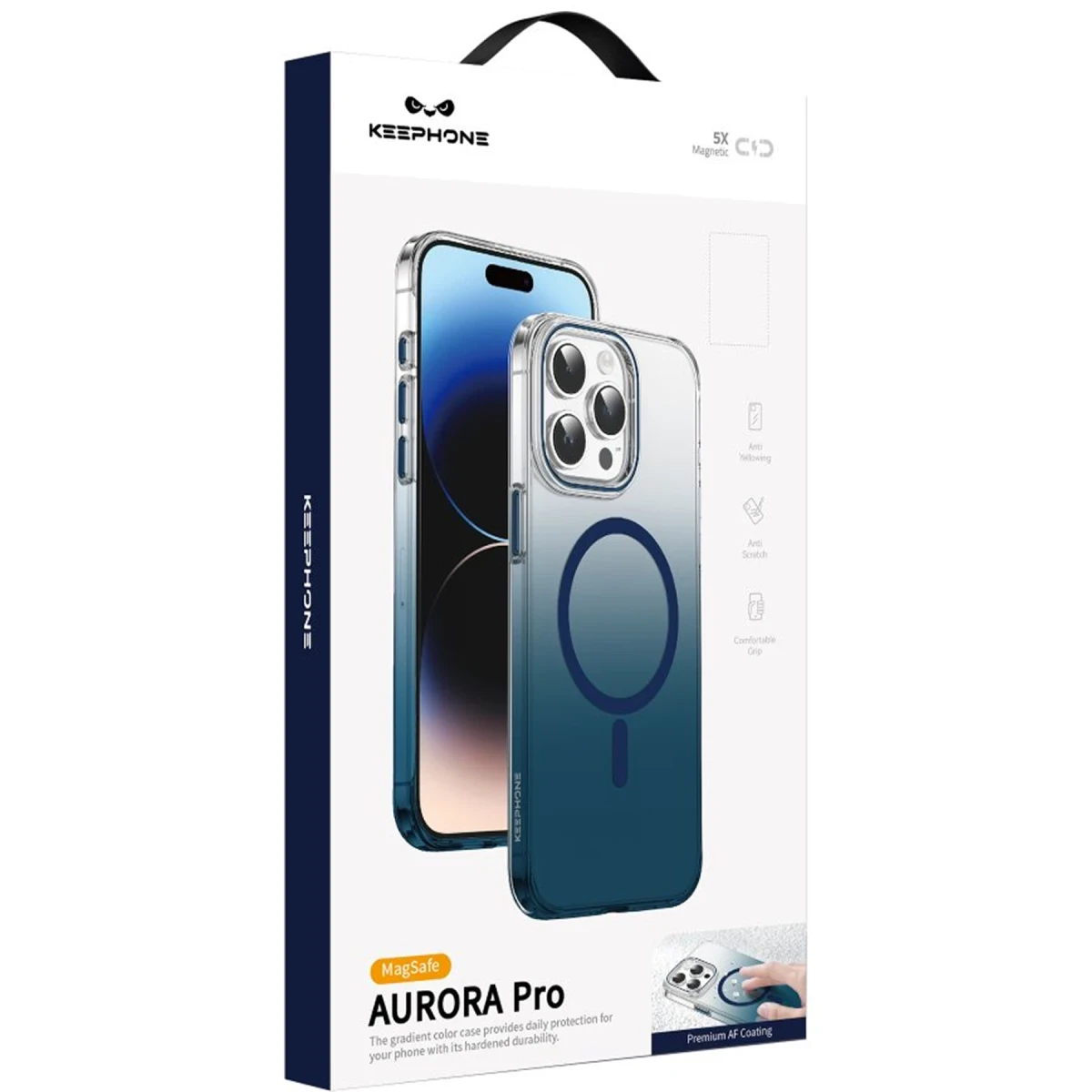 Keephone Apple iPhone 15 Aurora Pro Magsafe Kılıf - Mavi