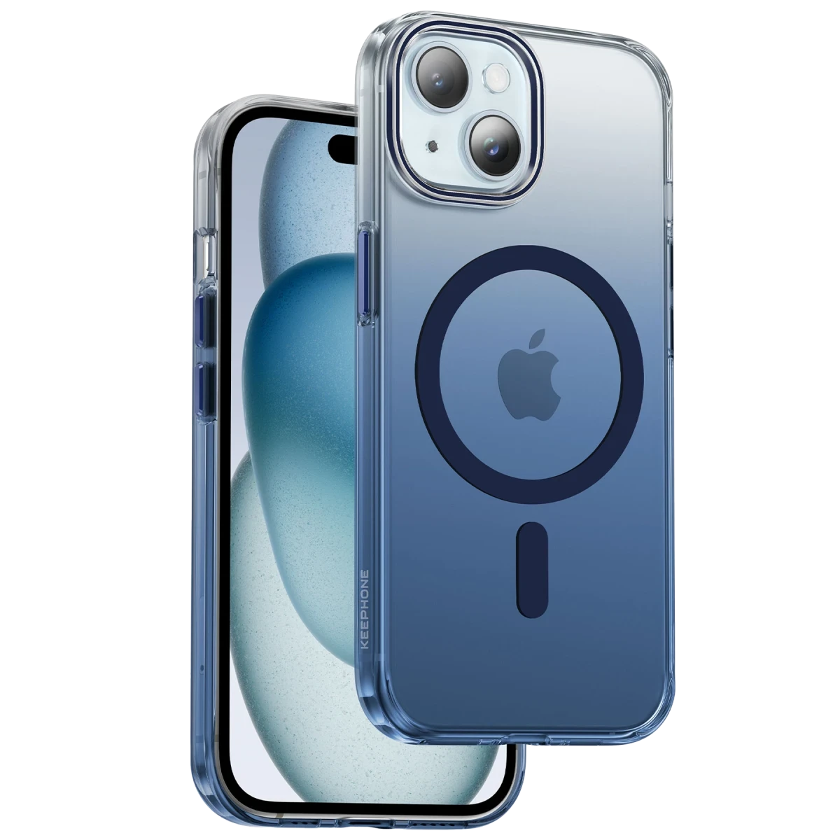 Keephone iPhone 15 Aurora Pro Magsafe Kılıf - Mavi