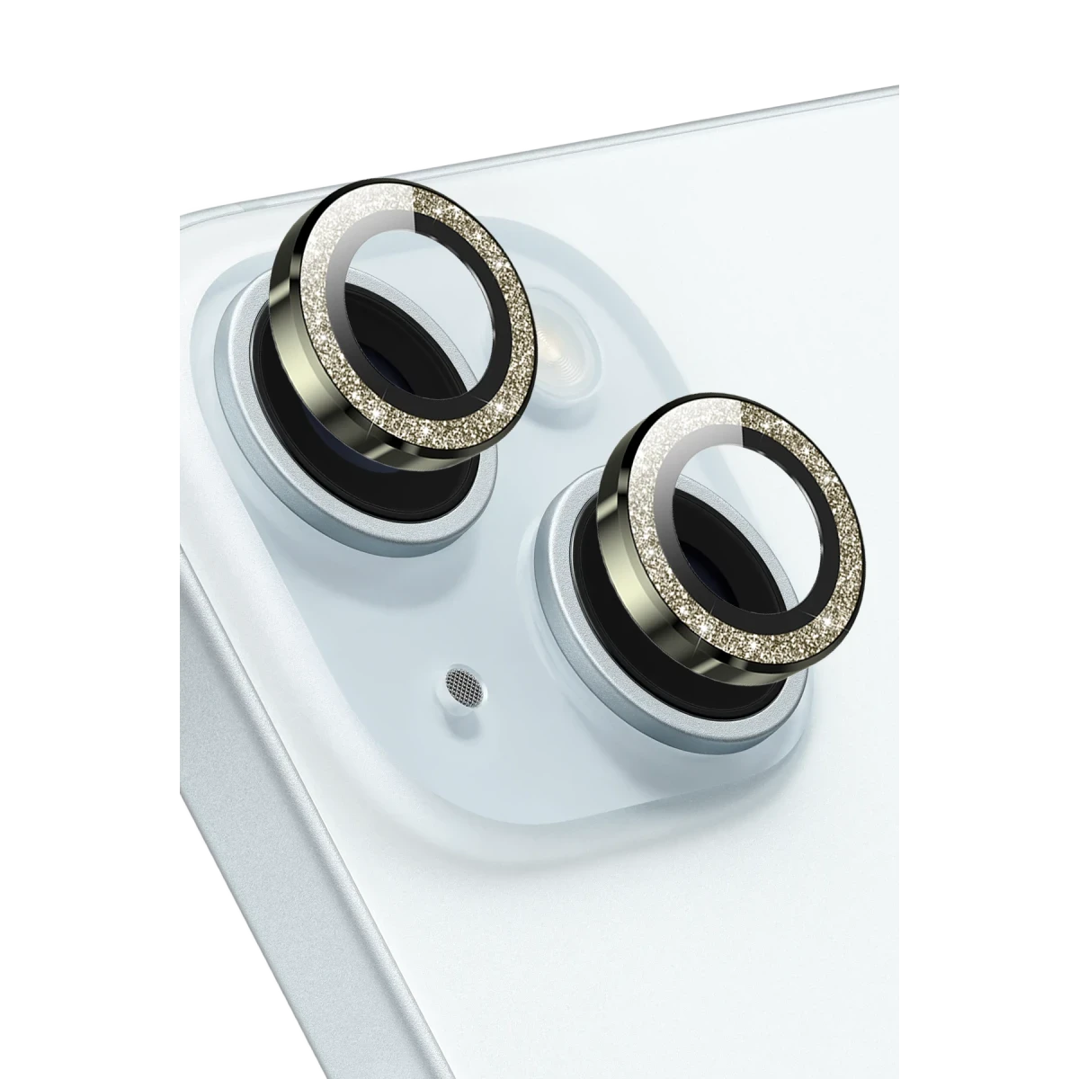 Keephone iPhone 15 Maria Simli Kamera Lens Koruyucu - Açık Sarı