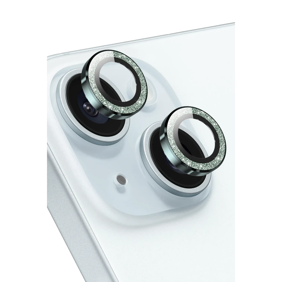 Keephone iPhone 15 Maria Simli Kamera Lens Koruyucu - Açık Yeşil