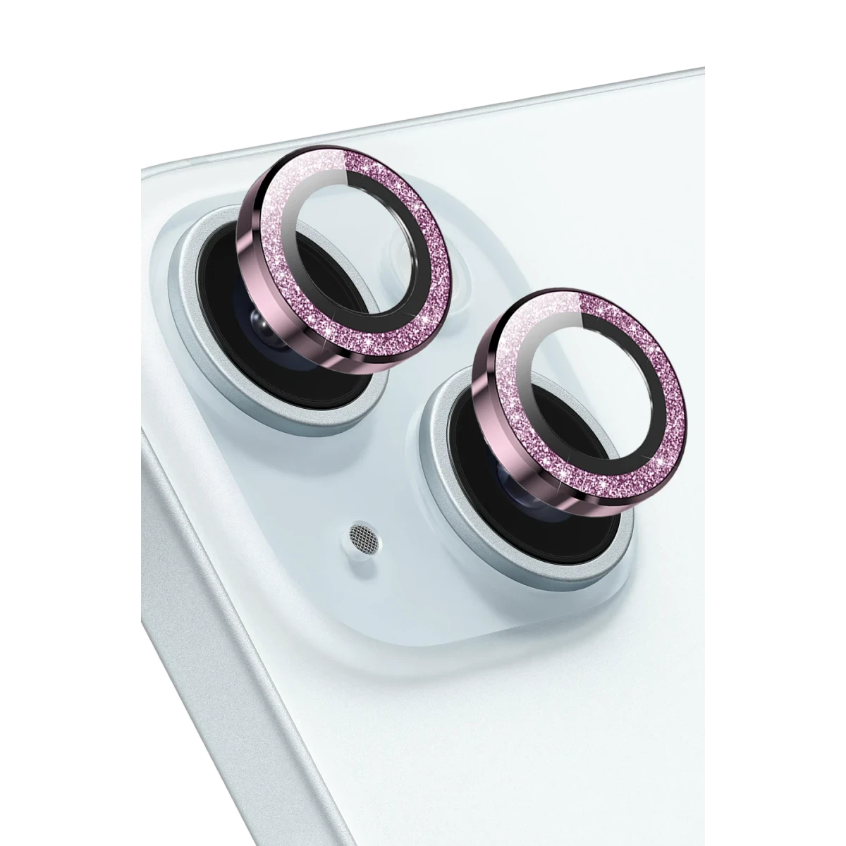 Keephone iPhone 15 Maria Simli Kamera Lens Koruyucu - Pembe