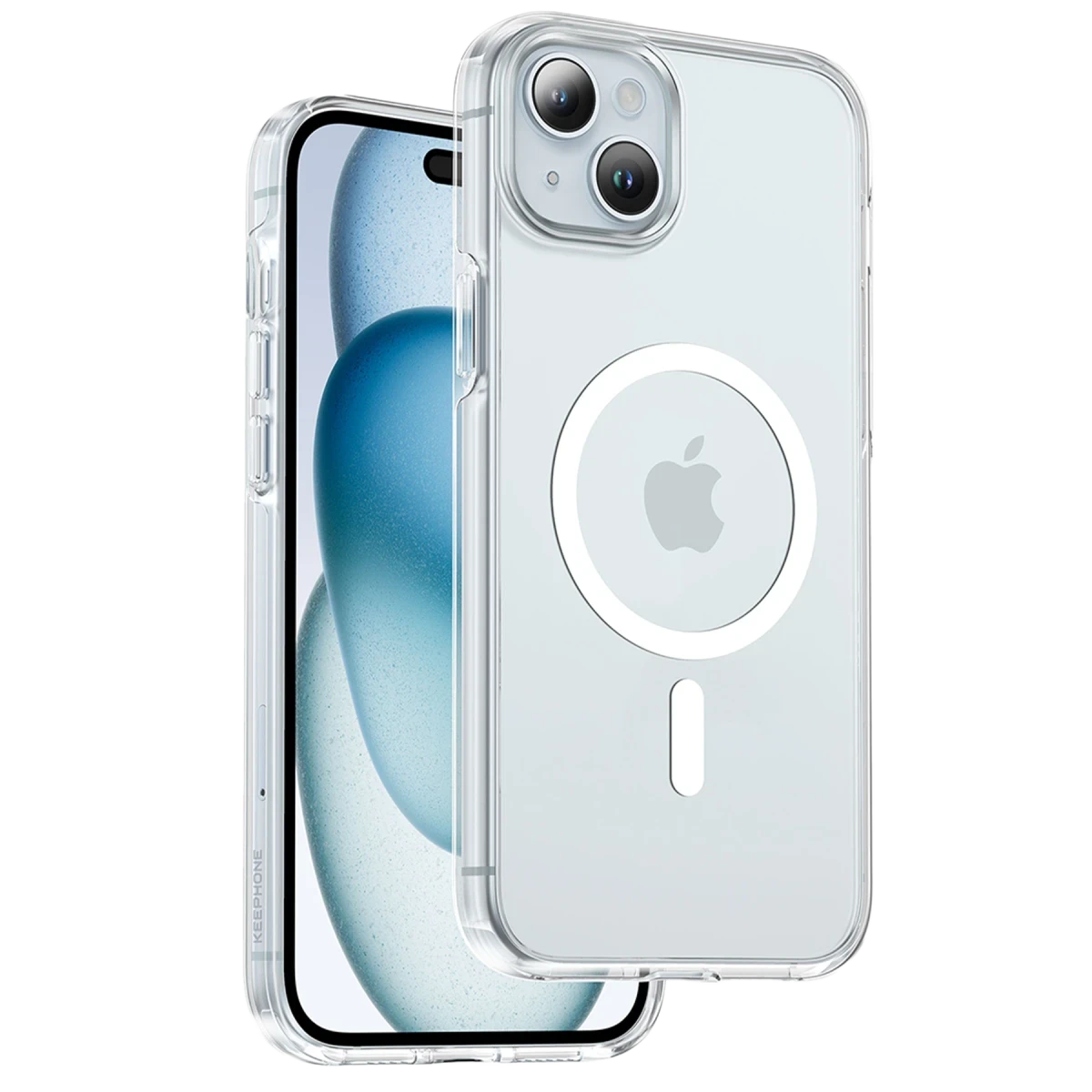 Keephone iPhone 15 Plus Non Yellow Şeffaf Magsafe Kılıf - Şeffaf