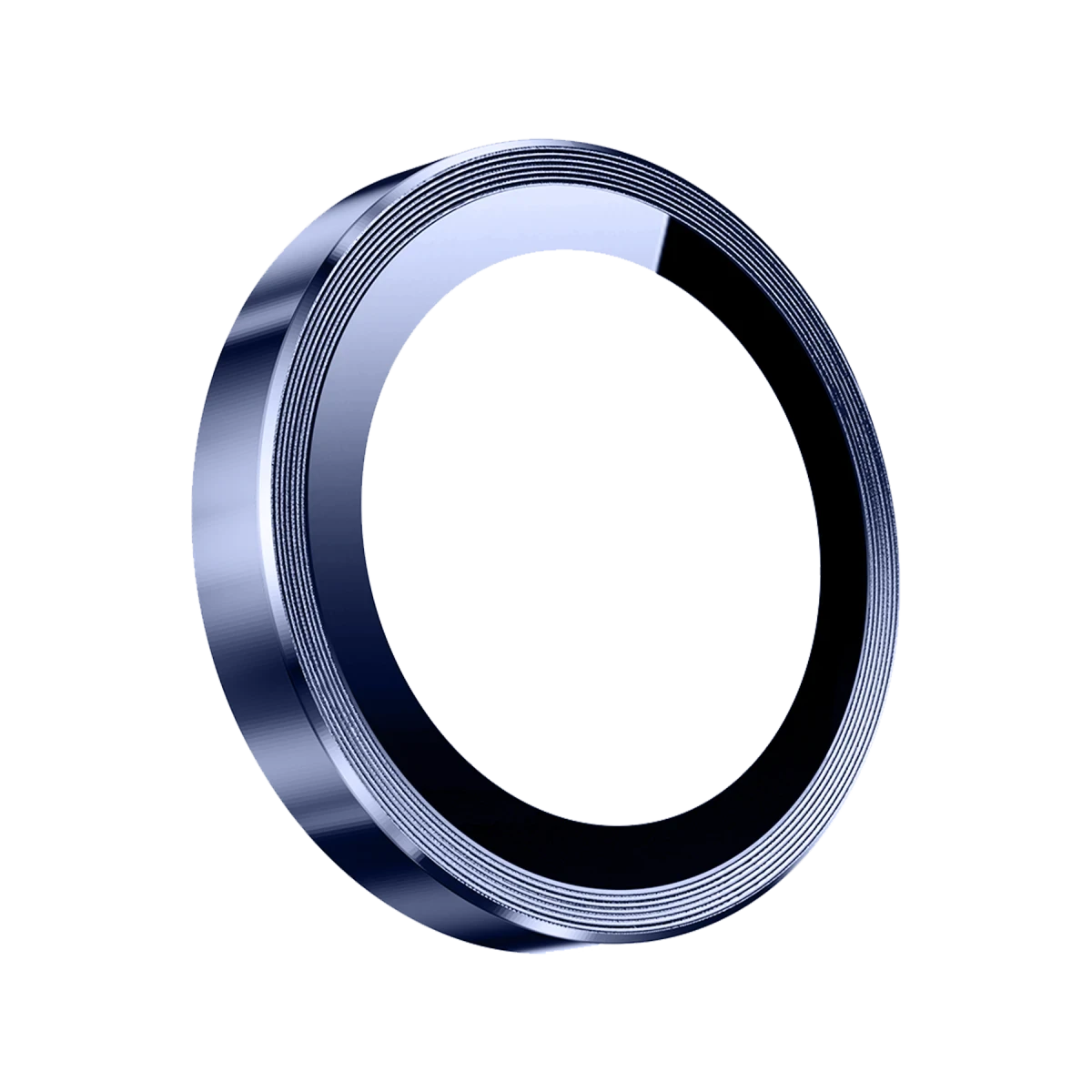 Keephone iPhone 15 Pro Max 3D Spiral Alüminyum AR Kamera Lens Koruyucu - Koyu Mavi