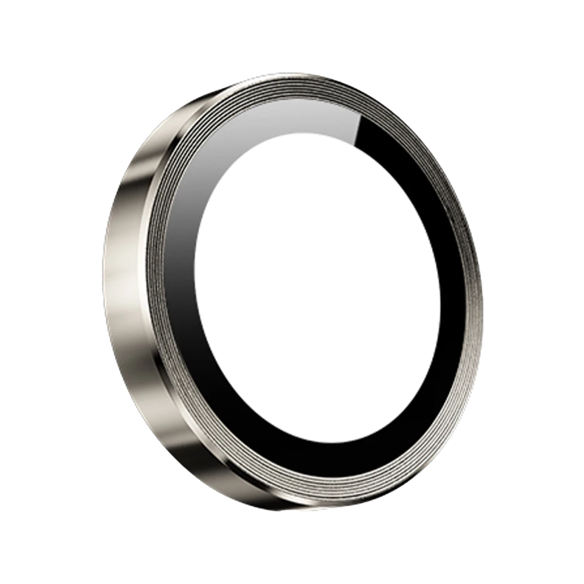 Keephone iPhone 15 Pro Max 3D Spiral Alüminyum AR Kamera Lens Koruyucu - Titanyum