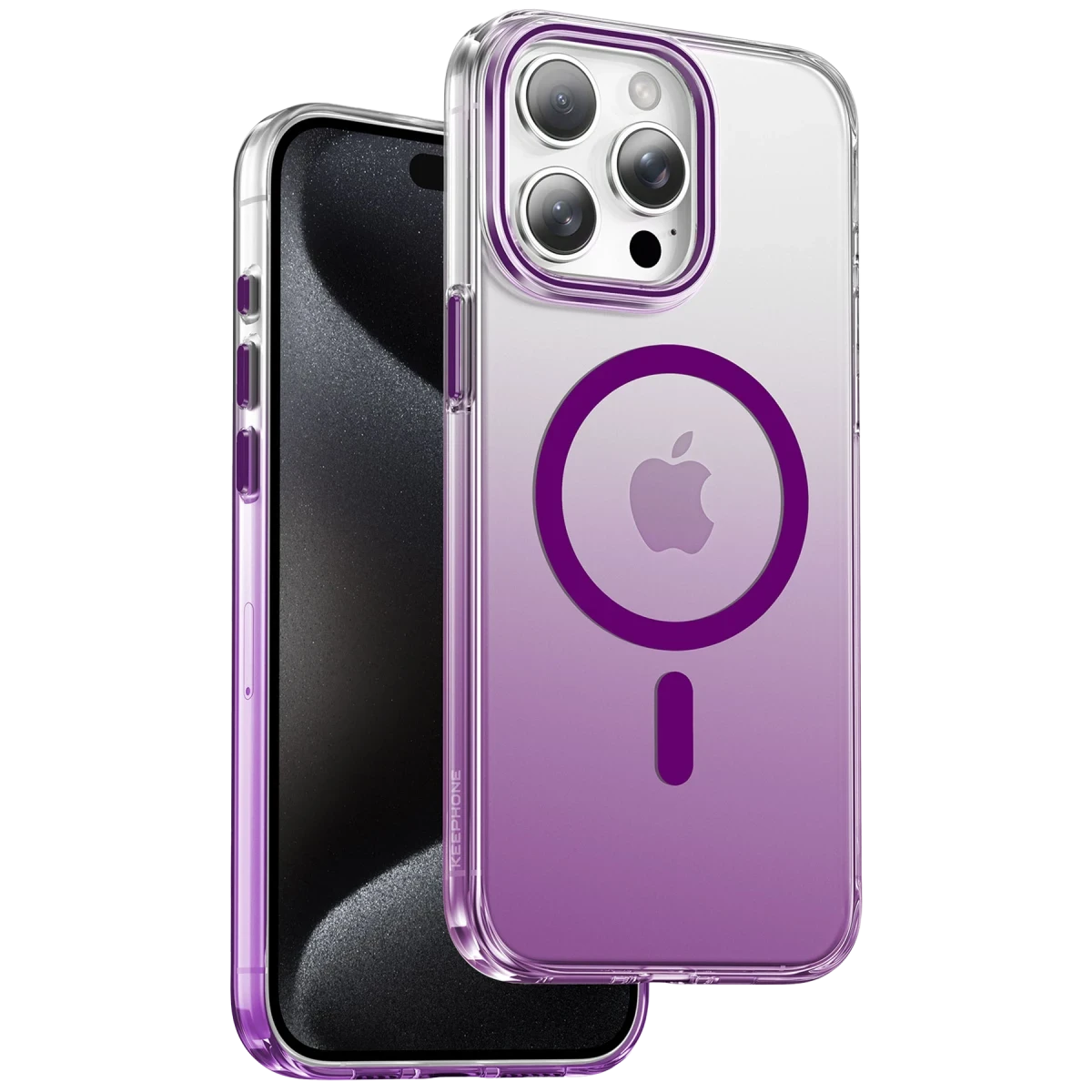 Keephone Apple iPhone 15 Pro Max Aurora Pro Magsafe Kılıf - Mor