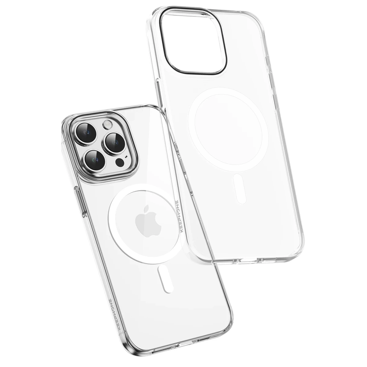 Keephone iPhone 15 Pro Max Aurora Şeffaf Magsafe Kılıf - Şeffaf