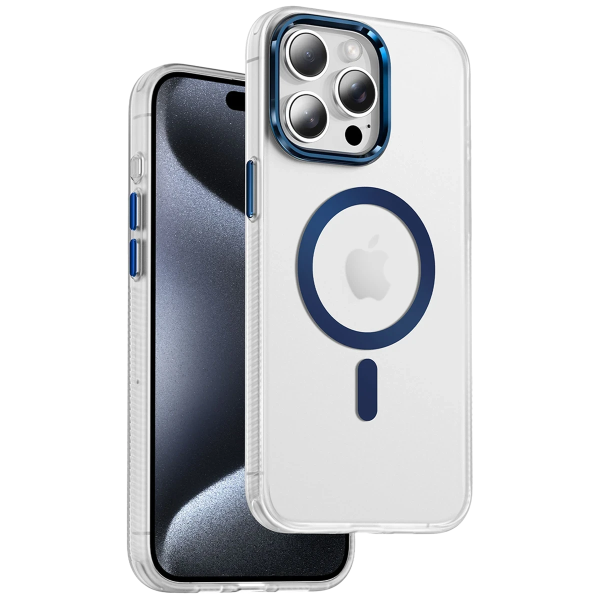 Keephone iPhone 15 Pro Max Dazzle Pro Matte Magsafe Kılıf - Mavi