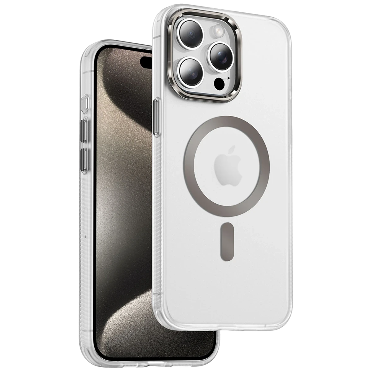 Keephone iPhone 15 Pro Max Dazzle Pro Matte Magsafe Kılıf - Çöl Titanyum