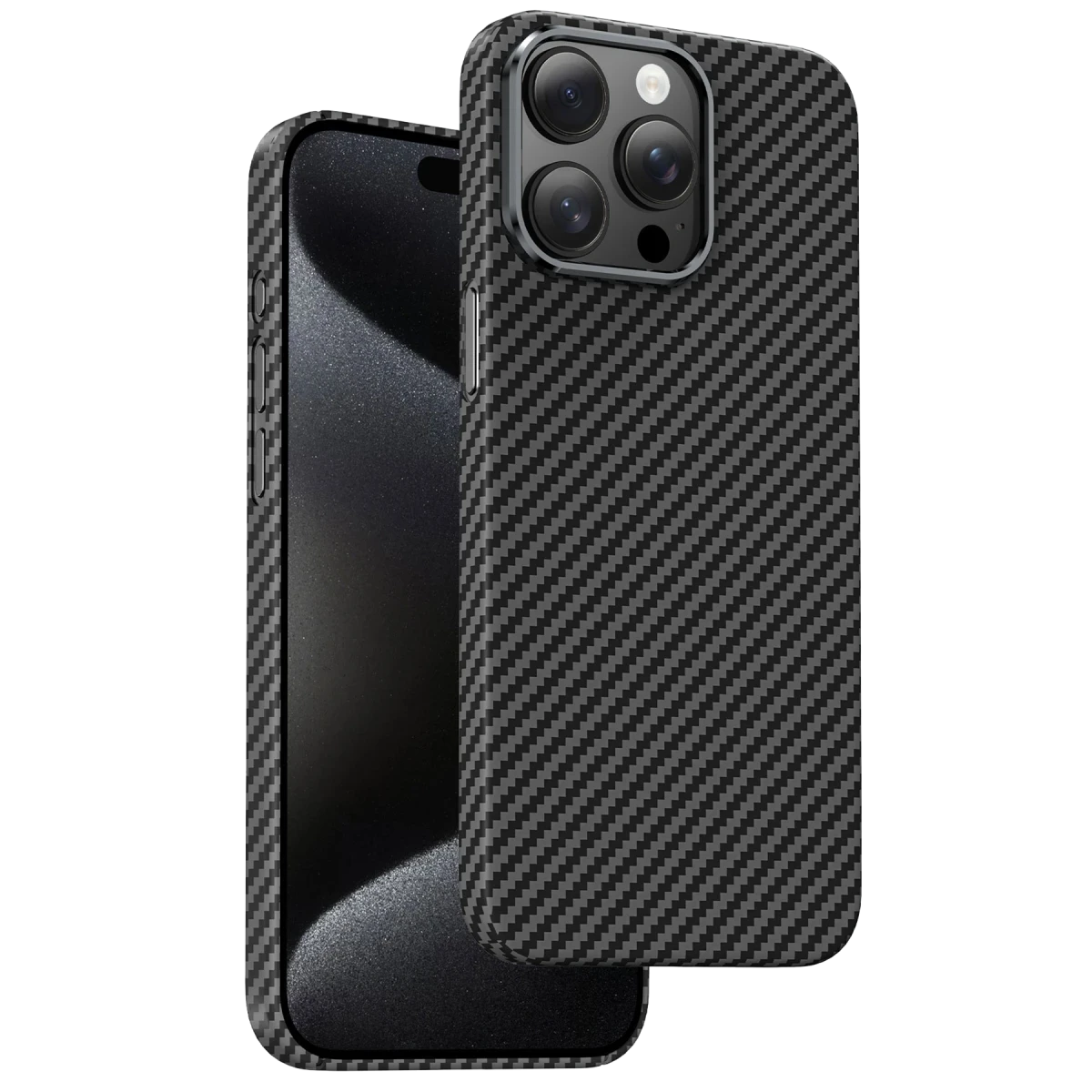 Keephone iPhone 15 Pro Max Kevlar Magsafe Kılıf - Siyah