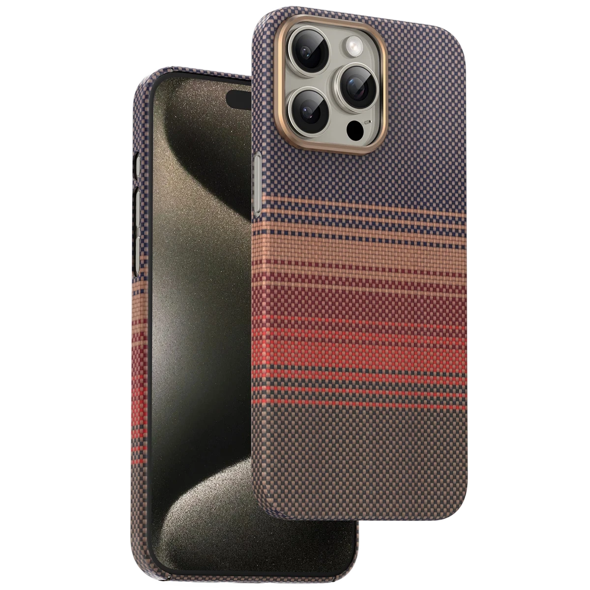 Keephone iPhone 15 Pro Max Kevlar Seanova Magsafe Kılıf - Gün Batımı