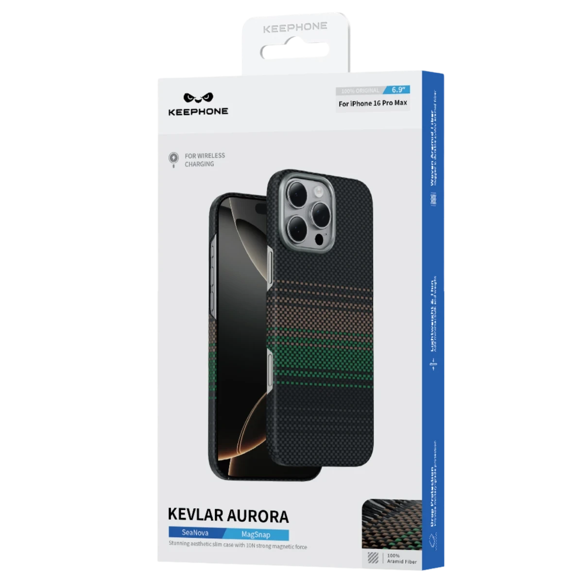 Keephone iPhone 15 Pro Max Kevlar Seanova Magsafe Kılıf - Şafak