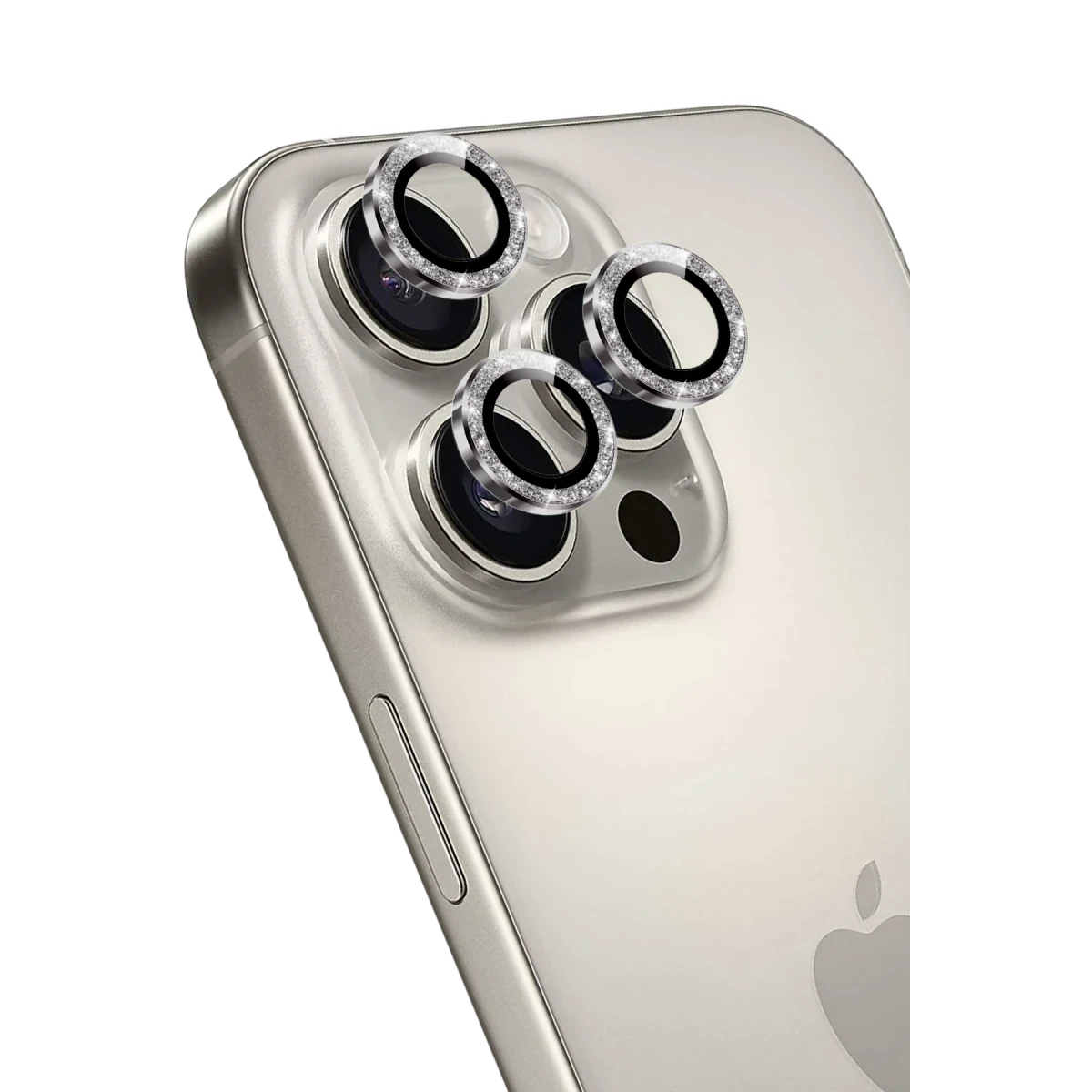 Keephone iPhone 15 Pro Max Maria Simli Kamera Lens Koruyucu - Koyu Gri