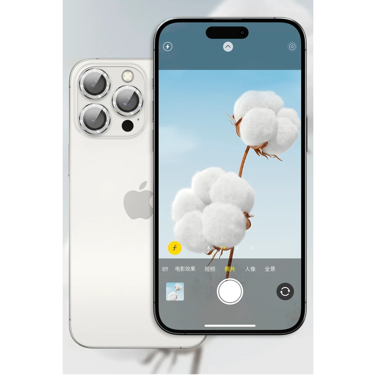 Keephone iPhone 15 Pro Max Maria Simli Kamera Lens Koruyucu - Lacivert