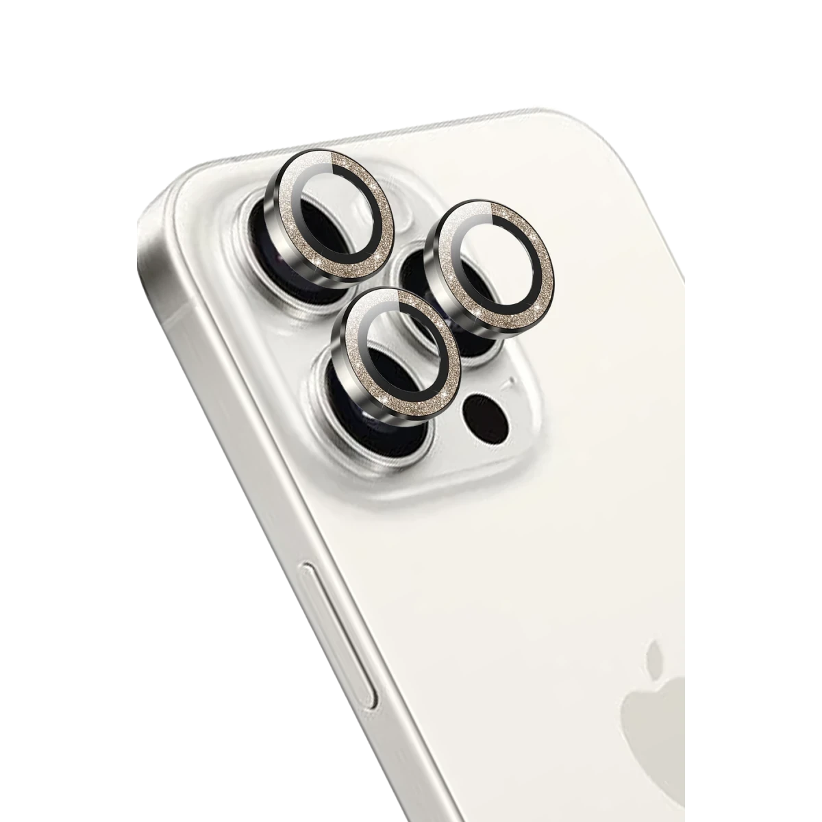 Keephone iPhone 15 Pro Max Maria Simli Kamera Lens Koruyucu - Natural Grey