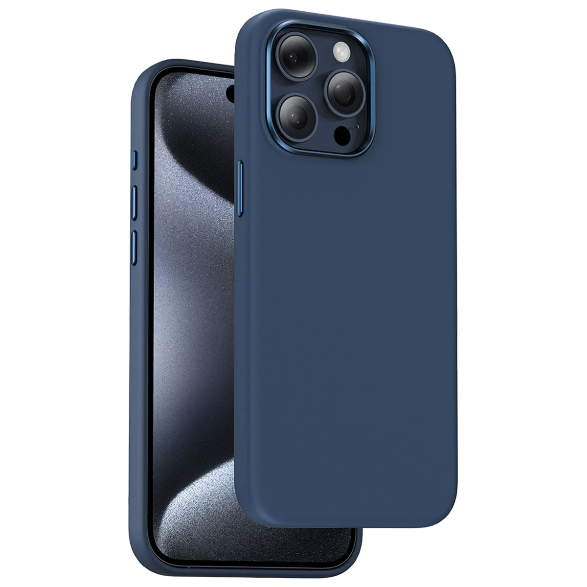 Keephone iPhone 15 Pro Max Rosana Silikon Kılıf - Mavi