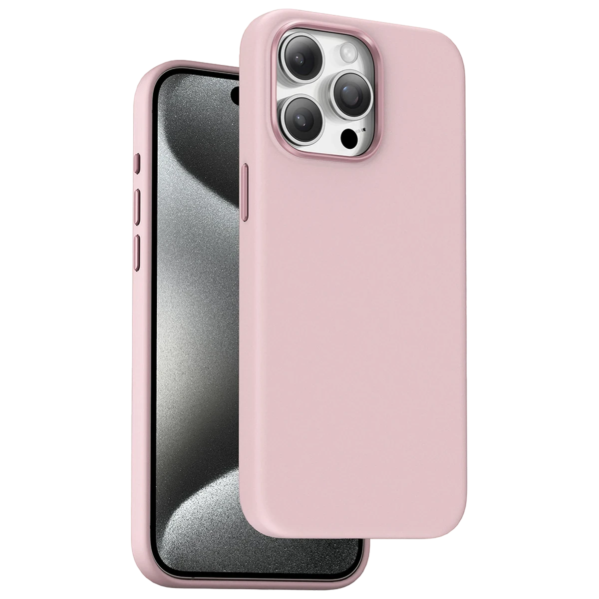 Keephone iPhone 15 Pro Max Rosana Silikon Kılıf - Pembe