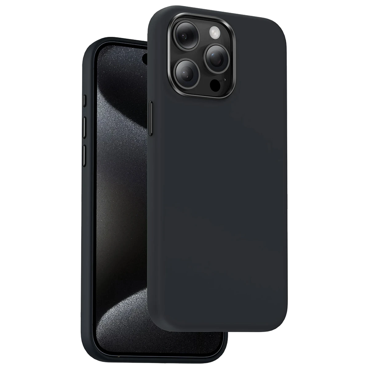 Keephone Apple iPhone 15 Pro Max Rosana Silikon Kılıf - Siyah