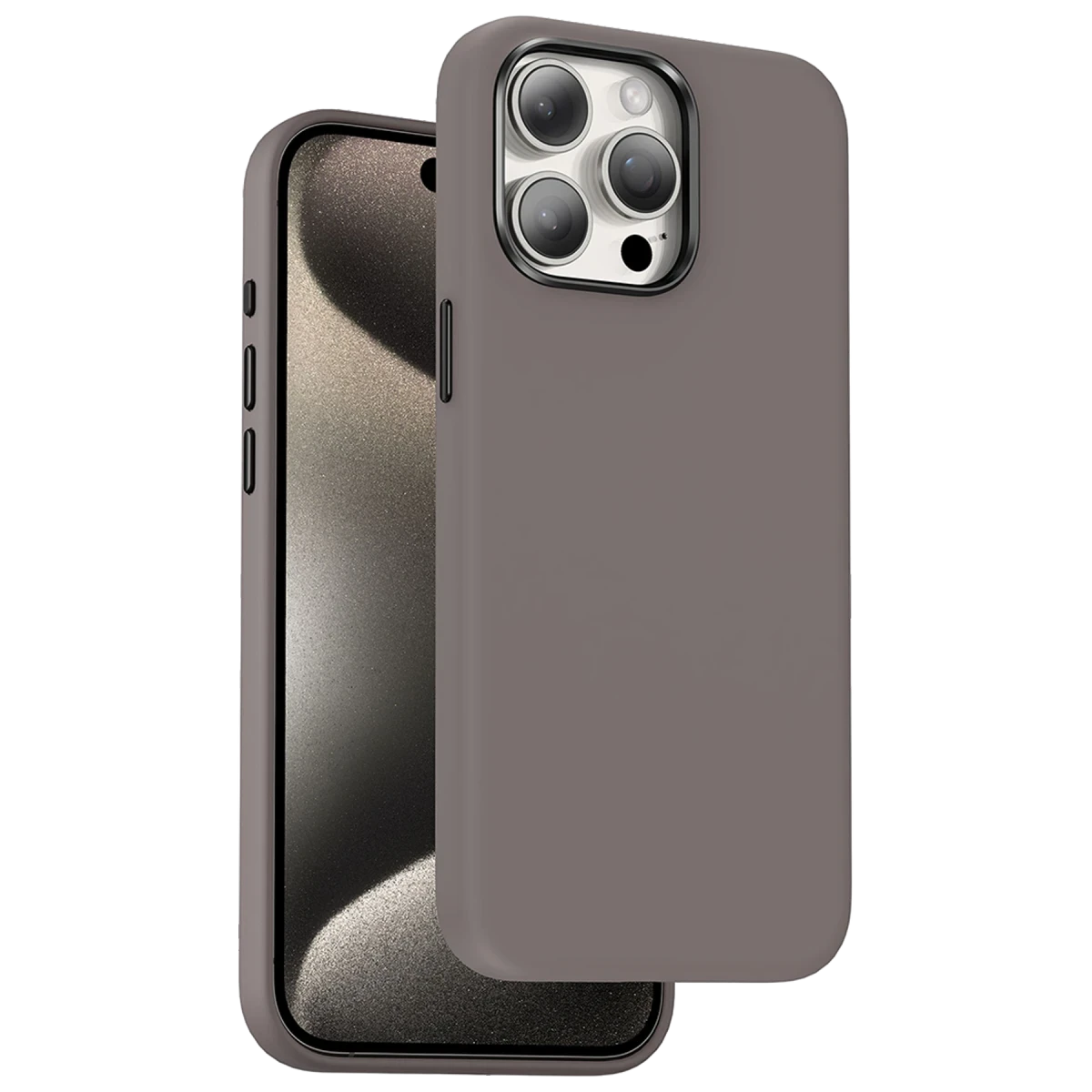 Keephone iPhone 15 Pro Max Rosana Silikon Kılıf - Titan Gri