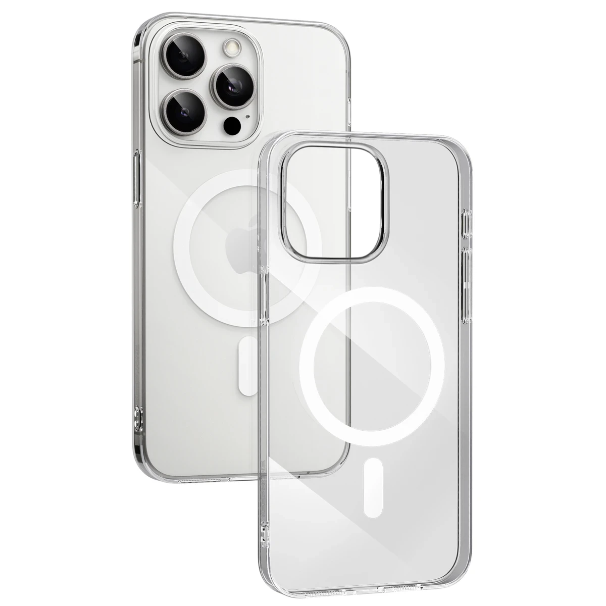 Keephone Apple iPhone 15 Pro Max X-Crystal Slim Magsafe Kılıf - Şeffaf