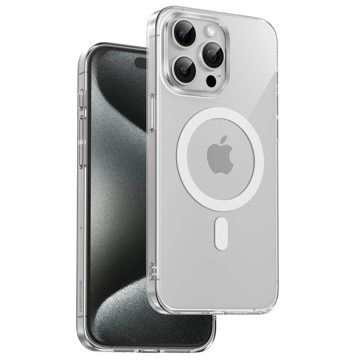 Keephone iPhone 15 Pro Max X-Crystal Slim Magsafe Kılıf - Şeffaf