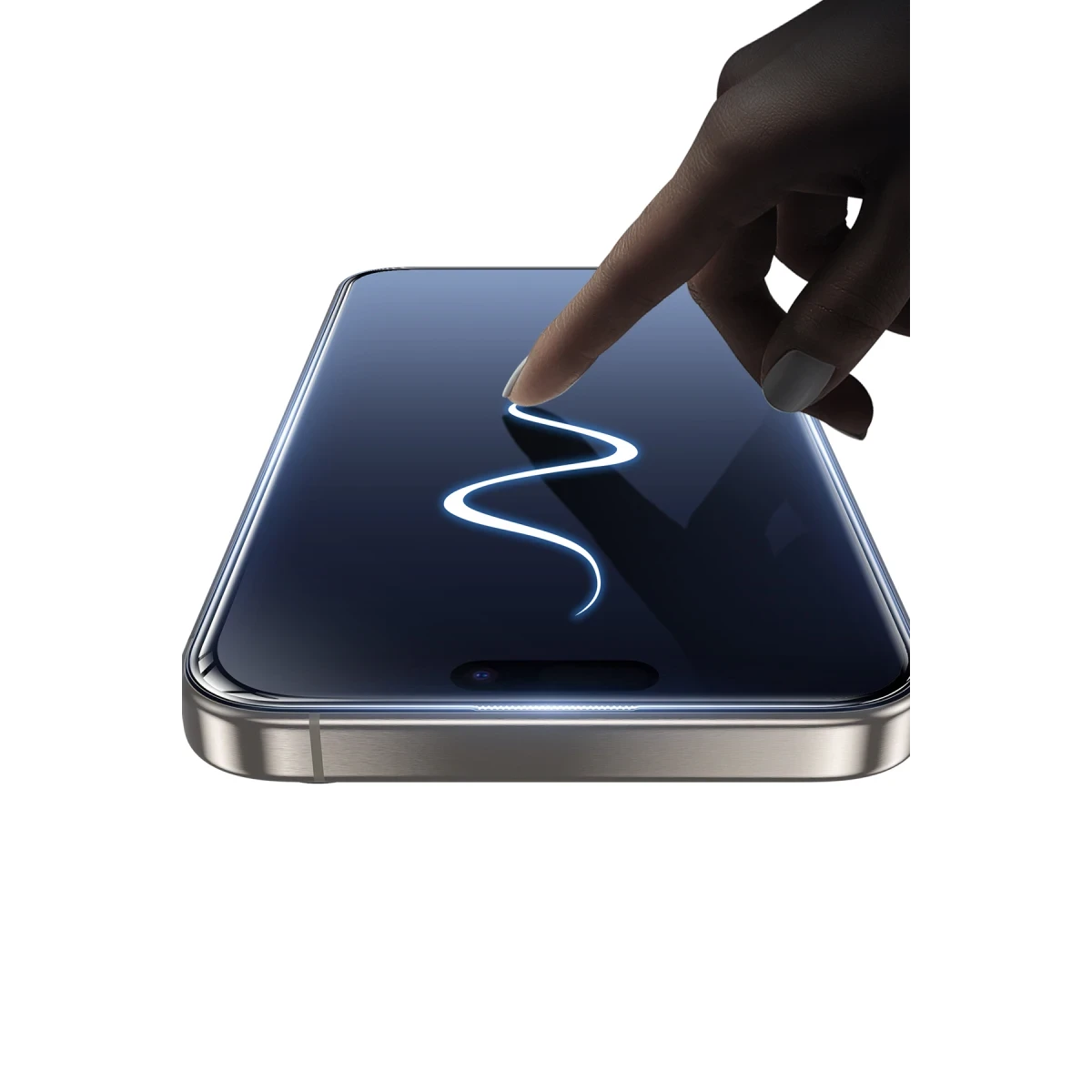 Keephone iPhone 15 Pro UltraCurve HD 3D Cam Ekran Koruyucu - Siyah