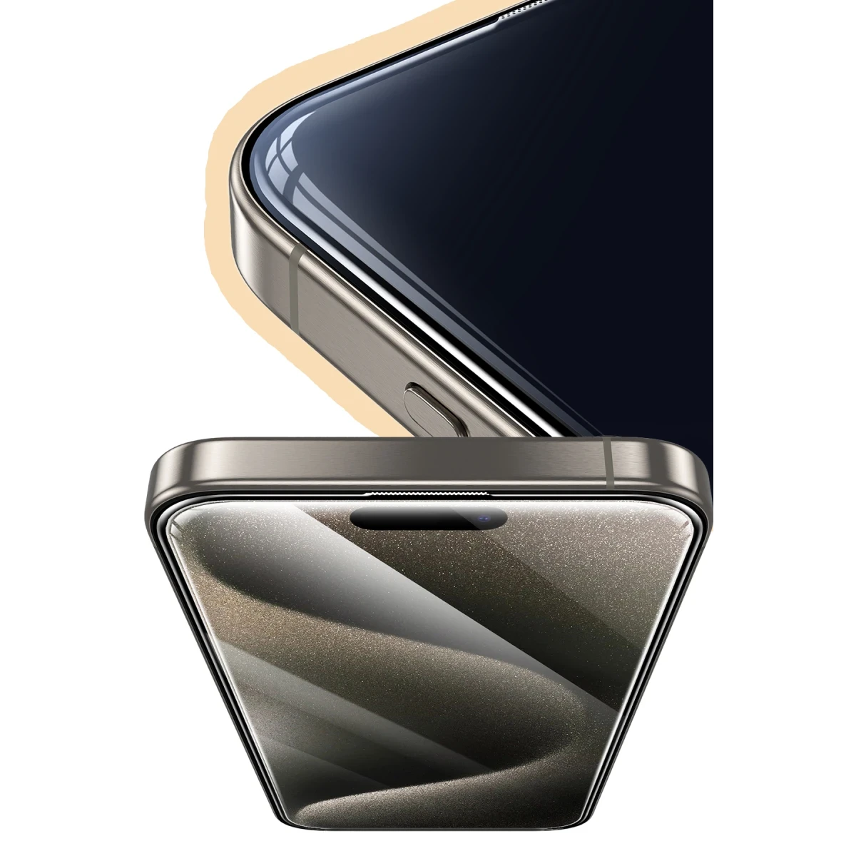 Keephone iPhone 15 Pro UltraCurve HD 3D Cam Ekran Koruyucu - Siyah