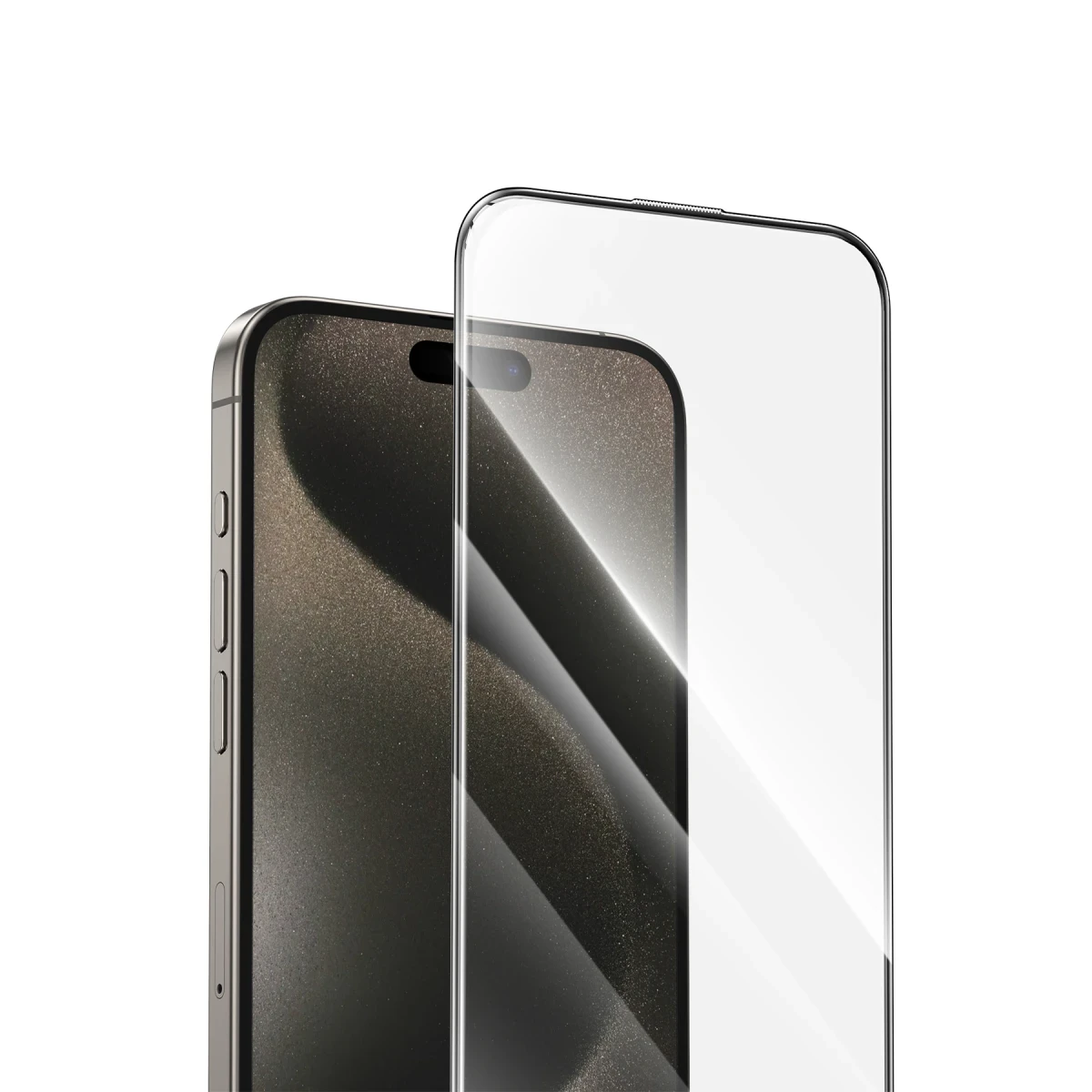 Keephone iPhone 15 Pro UltraCurve HD 3D Cam Ekran Koruyucu - Siyah