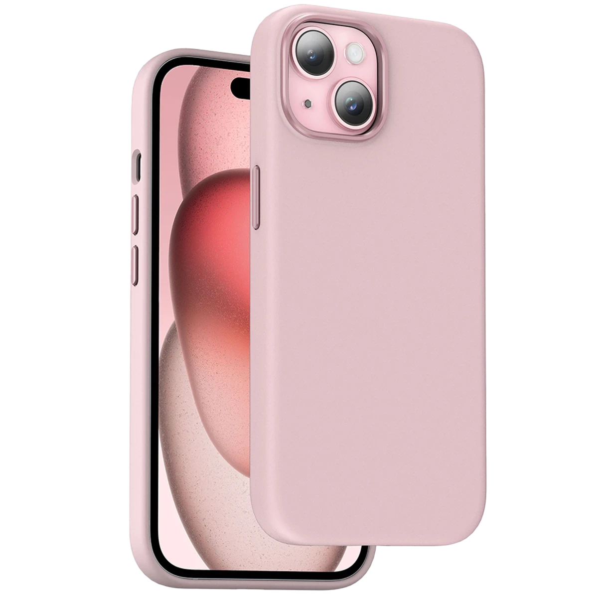 Keephone iPhone 15 Rosana Silikon Kılıf - Pembe