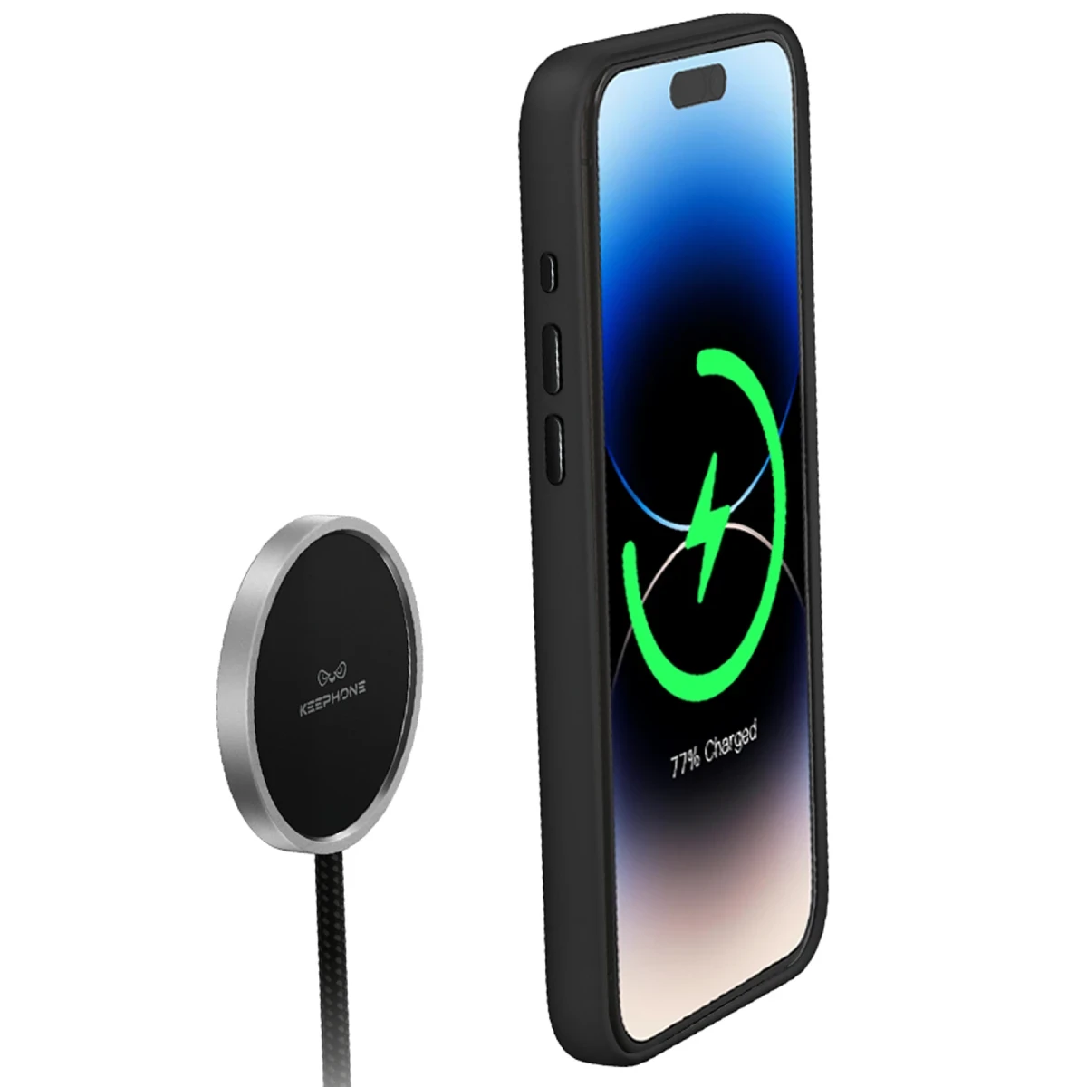 Keephone iPhone 15 Rosana Silikon Kılıf - Siyah