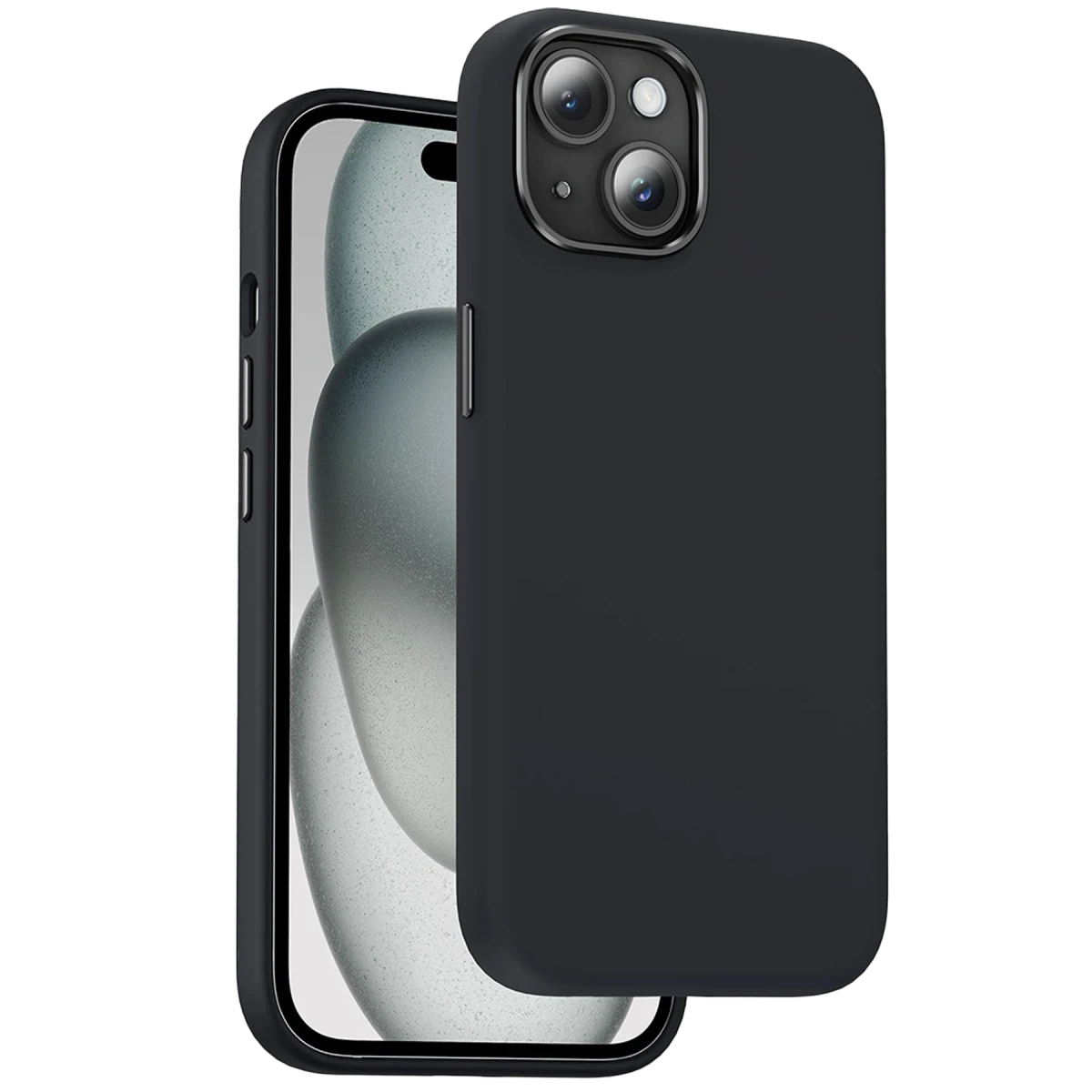 Keephone iPhone 15 Rosana Silikon Kılıf - Siyah