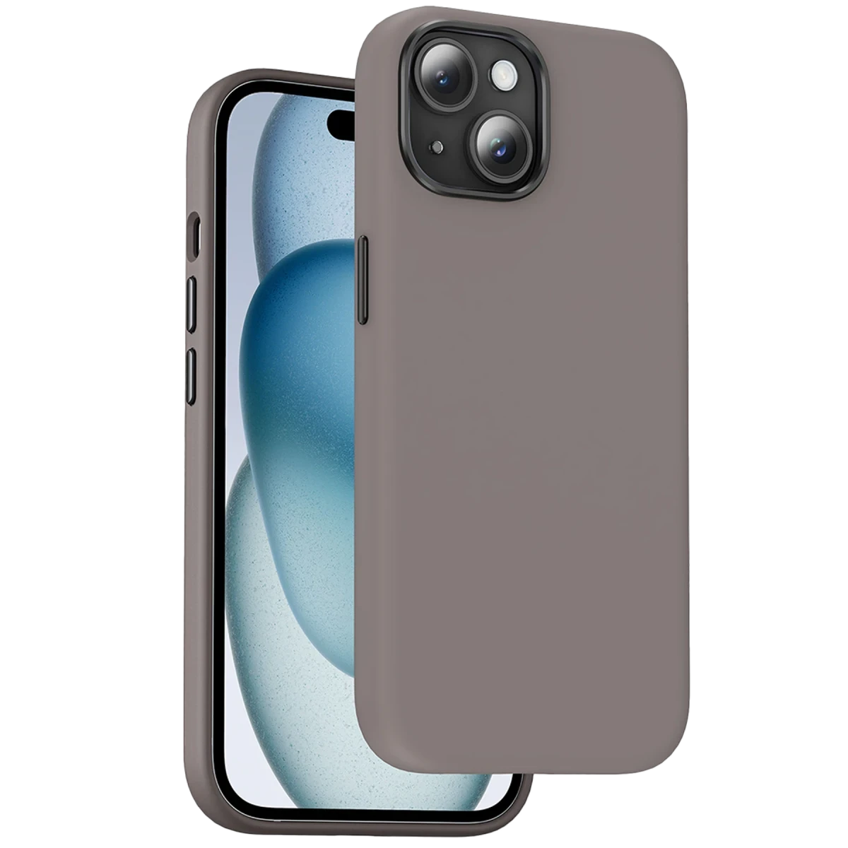 Keephone iPhone 15 Rosana Silikon Kılıf - Titan Gri