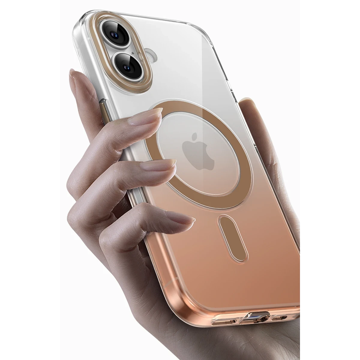 Keephone Apple iPhone 16 Aurora Pro Magsafe Kılıf - Natural Titanyum