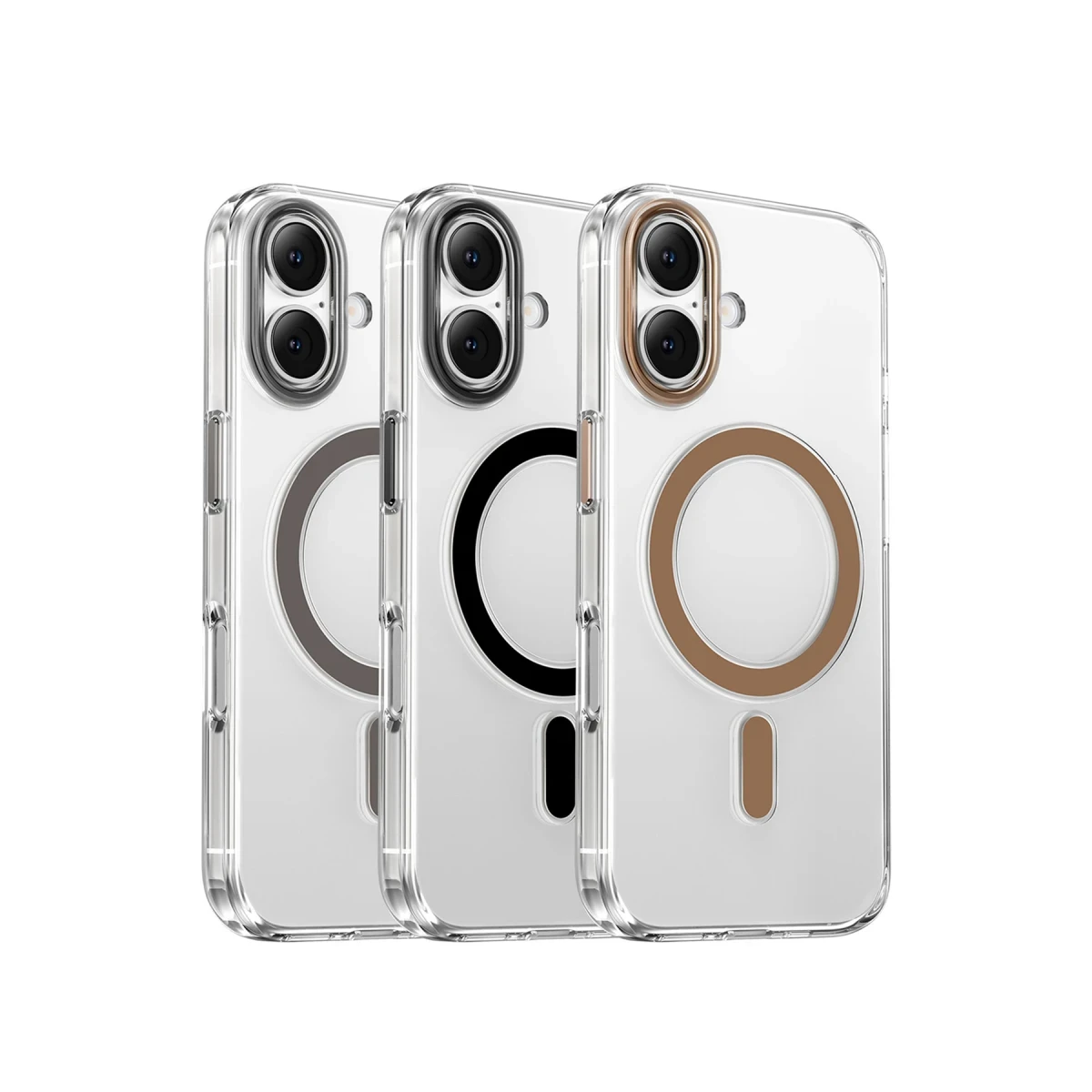Keephone iPhone 16 Aurora Şeffaf Magsafe Kılıf - Natural Titanyum