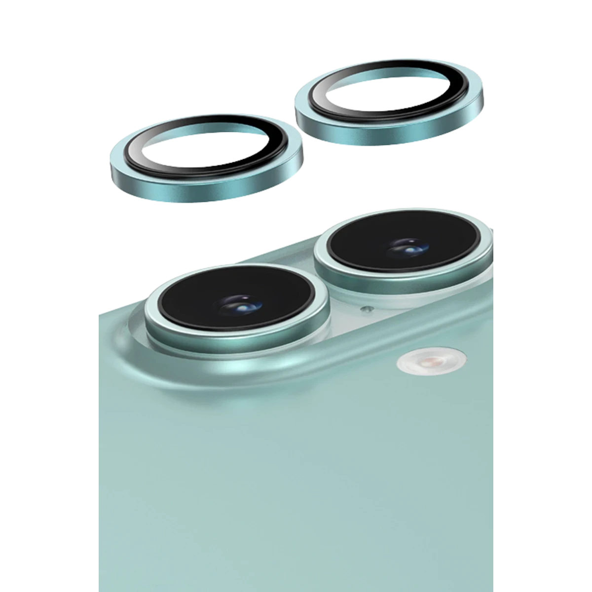 Keephone iPhone 16 Capital Alüminyum AR Kamera Lens Koruyucu - Yeşil