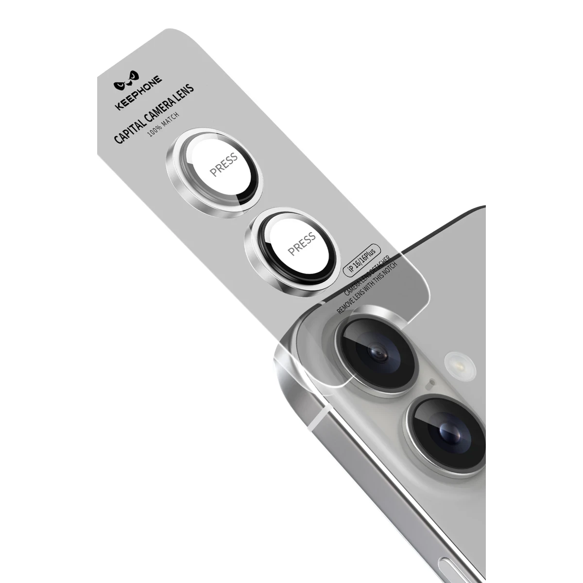 Keephone iPhone 16 Capital Alüminyum AR Kamera Lens Koruyucu - Yeşil