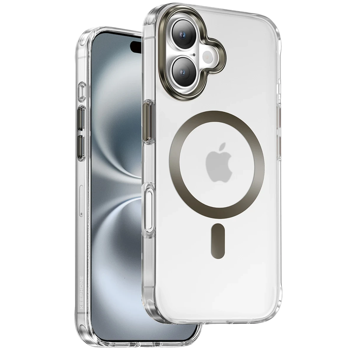 Keephone iPhone 16 Dazzle Pro Matte Magsafe Kılıf - Natural Titanyum