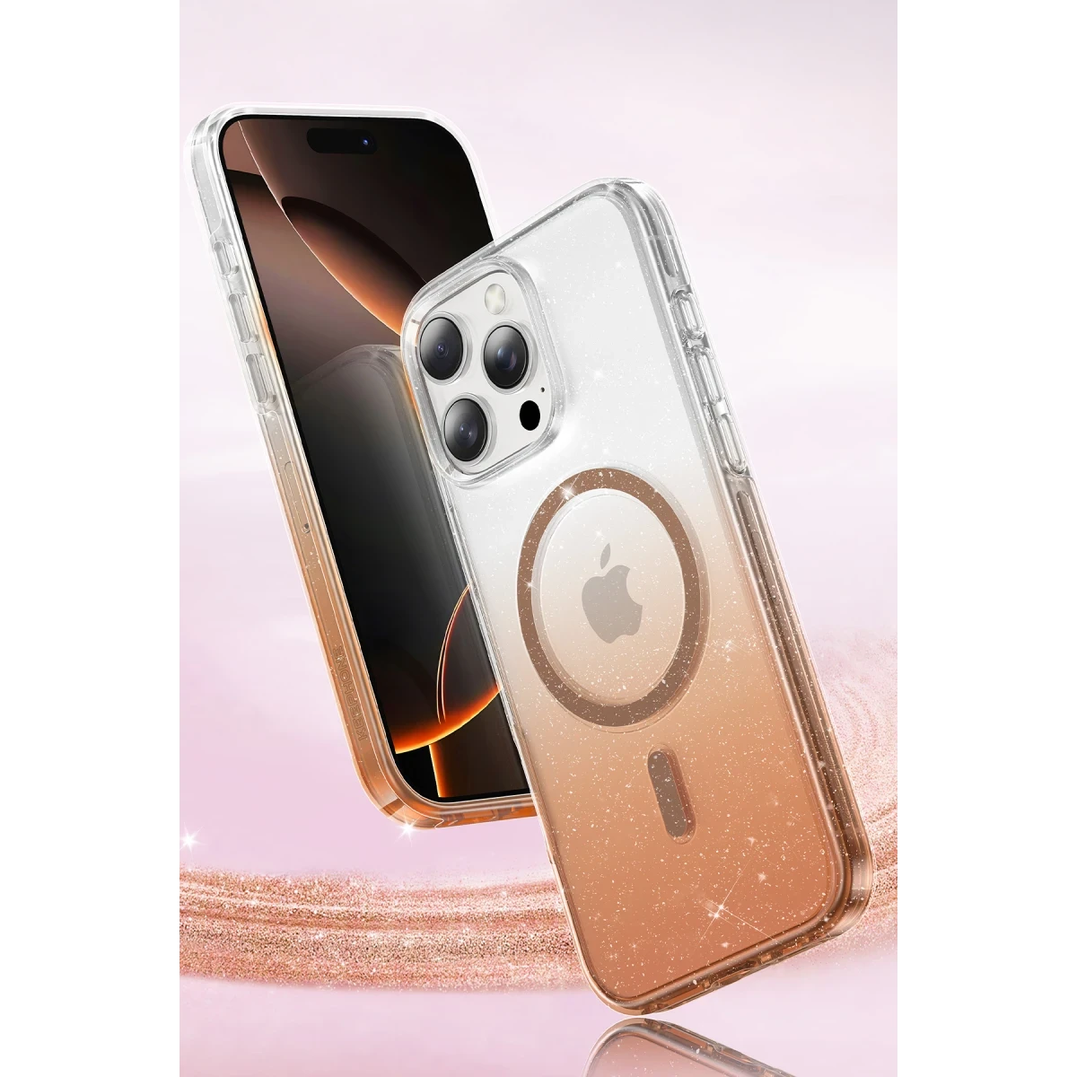 Keephone iPhone 16 Lillian Simli Magsafe Kılıf - Çöl Titanyum