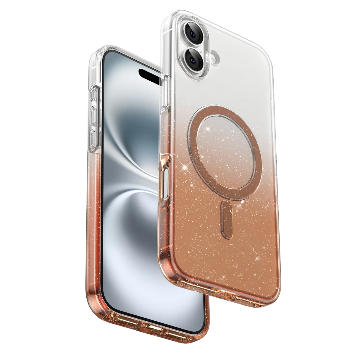 Keephone Apple iPhone 16 Lillian Simli Magsafe Kılıf - Çöl Titanyum