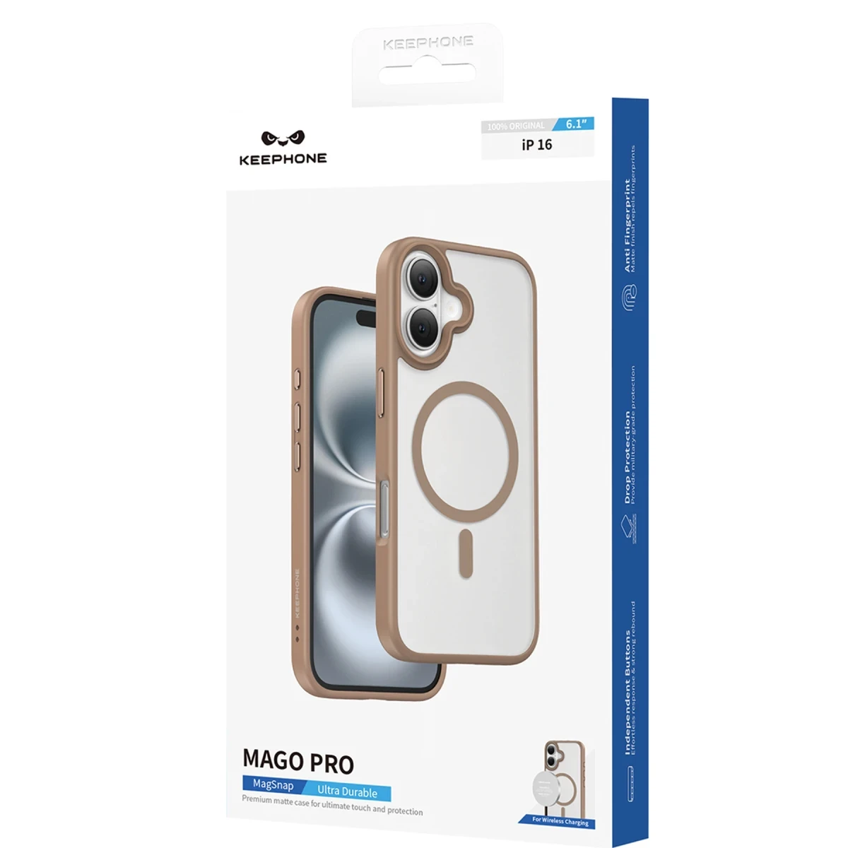 Keephone iPhone 16 Mago Pro Magsafe Kılıf - Çöl Titanyum