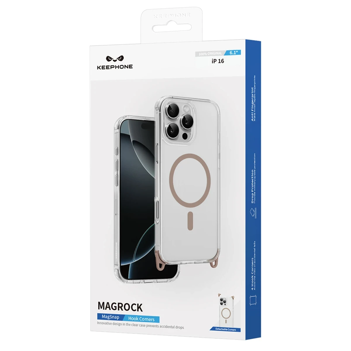 Keephone Apple iPhone 16 MagRock Magsafe Kılıf - Beyaz