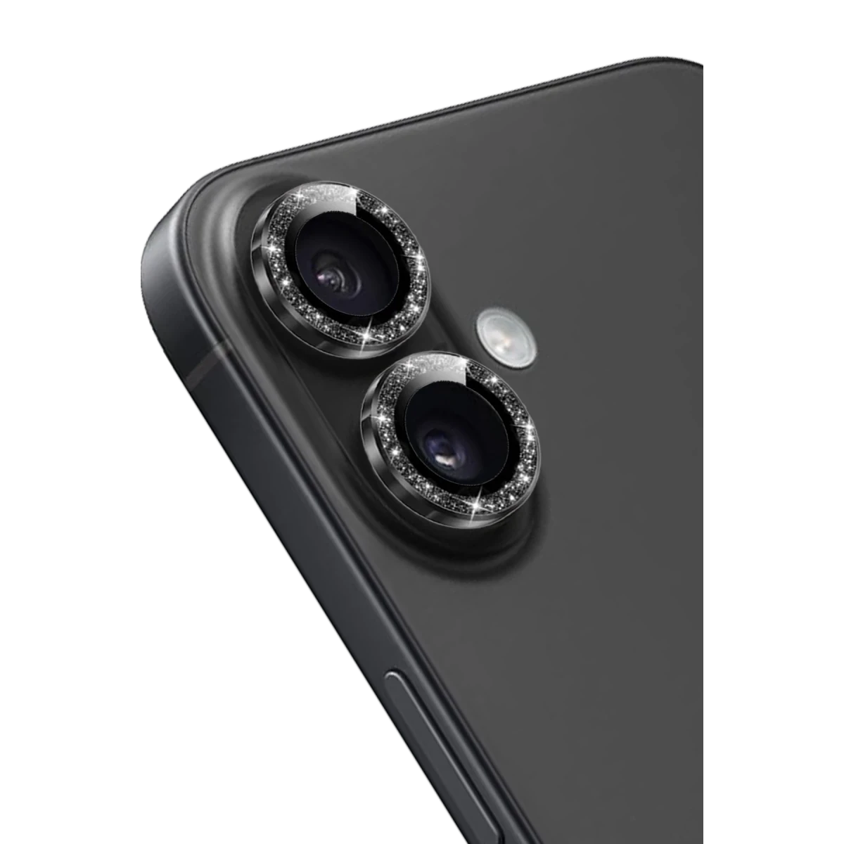 Keephone iPhone 16 Maria Simli Kamera Lens Koruyucu - Siyah