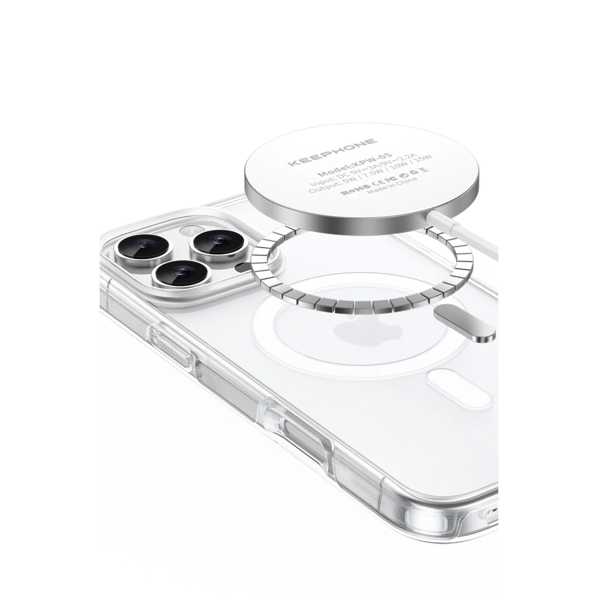 Keephone Apple iPhone 16 Non Yellow Şeffaf Magsafe Kılıf - Şeffaf