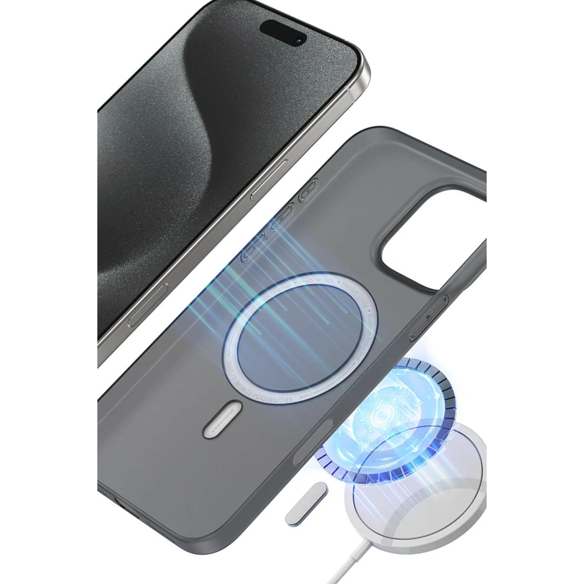 Keephone iPhone 16 Plus AirSkin Pro Magsafe Kılıf - Siyah