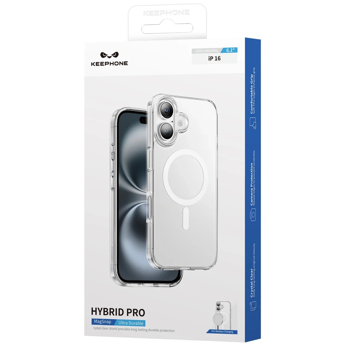 Keephone Apple iPhone 16 Plus Hybrid Pro Magsafe Kılıf - Şeffaf