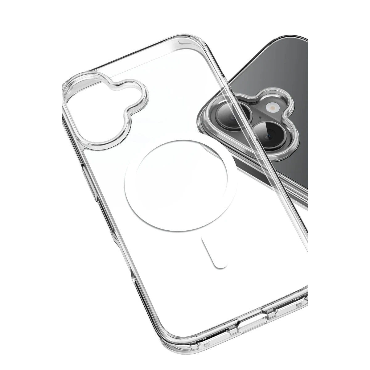 Keephone Apple iPhone 16 Plus Hybrid Pro Magsafe Kılıf - Şeffaf
